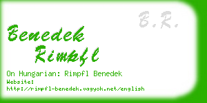 benedek rimpfl business card